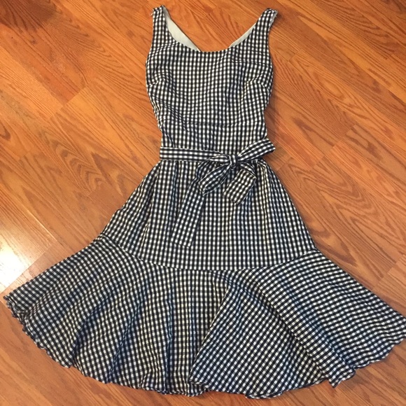 J. Crew Dresses & Skirts - J Crew Gingham Tie Waist Dress Size 8